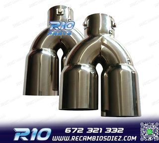 PACK 2 COLAS ESCAPE REDONDA DOBLE ACERO INOX