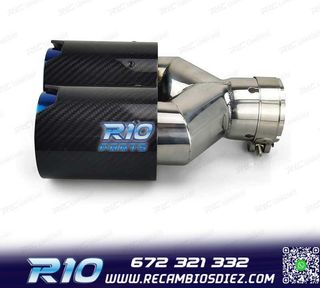 COLA ESCAPE IZQUIERDA BMW LOOK M PERFORMANCE AZUL CARBONO