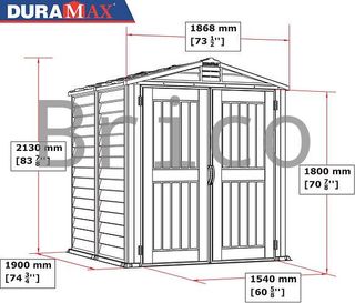 Caseta PVC Storemate Plus 190x186x213 cm - Duramax