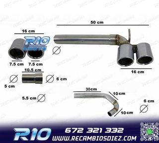 KIT ESCAPE BMW F30 F31 LOOK M3 COLAS DOBLES AMBOS LADOS