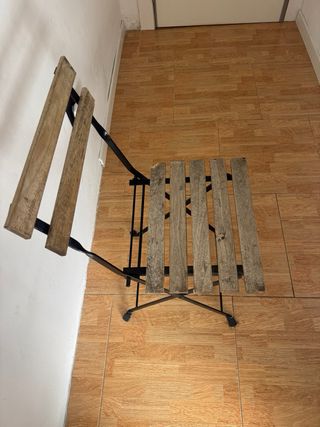 Silla plegable madera y metal