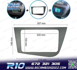 MARCO GRIS RADIO 2-DIN PARA SEAT LEON 05-12
