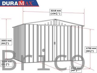 Caseta Metálica Top Hércules 233x321x209 cm - Duramax