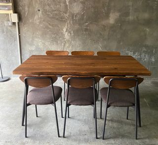 Mesa comedor + 6 sillas estilo industrial