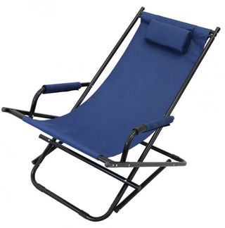 Sdraio Spiaggia Basculante Acciaio con Braccioli