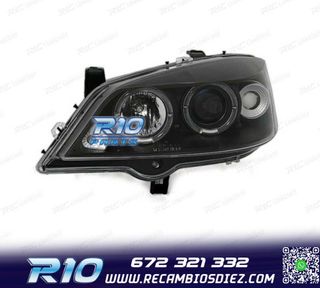 FAROS PARA OPEL ASTRA G 97-04 OJOS ANGEL FONDO NEGRO H1-H1