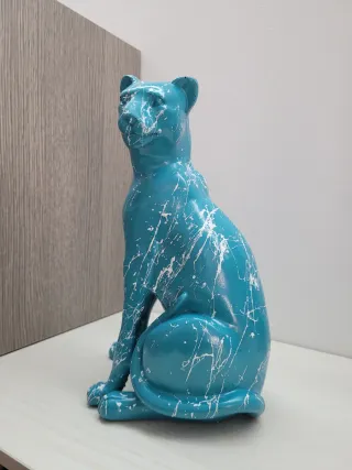 Pantera Pop Art Azzurro Turchese