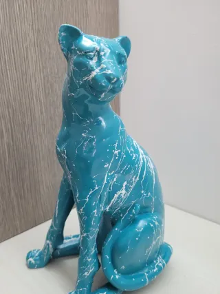 Pantera Pop Art Azzurro Turchese