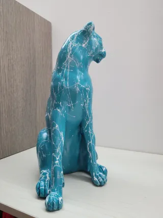 Pantera Pop Art Azzurro Turchese