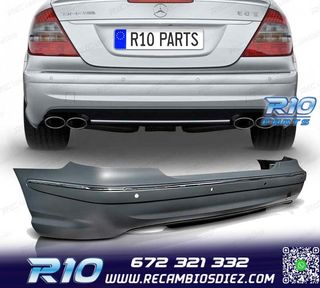 PARAGOLPES TRASERO MERCEDES CLASE E W211 03-09 LOOK AMG PDC