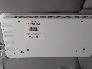 Calefactor ECOWARM Panel Cristal Blanco