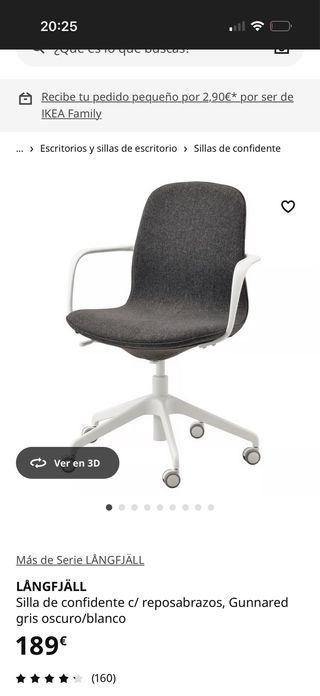 Silla de oficina gris y blanca