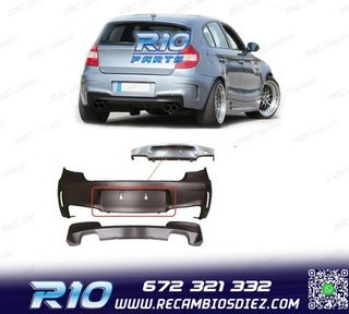 PARAGOLPES TRASERO BMW E81 E87 04-11 LOOK 1M