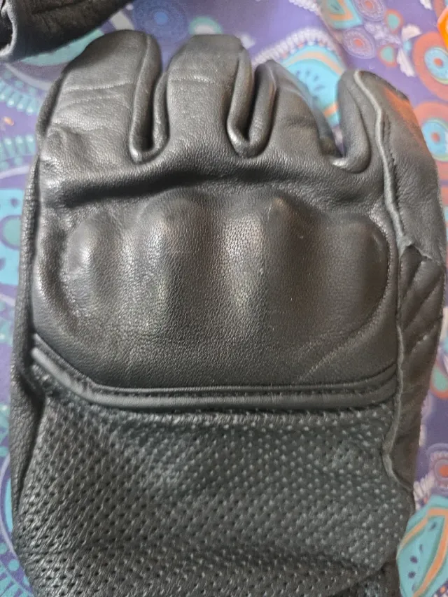 Guantes Moto Piel Talla XL Negros