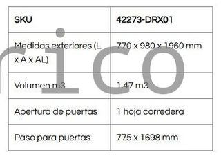Caseta Armario Metálica Palladium 77x98x196 cm - Duramax