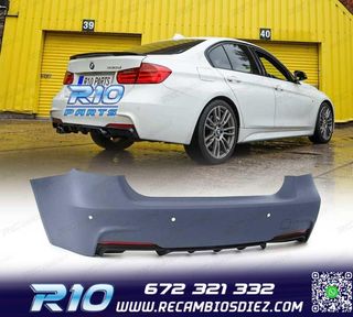 PARAGOLPES TRASERO BMW F30 LOOK M PERFORMANCE PDC DOBLE SALI