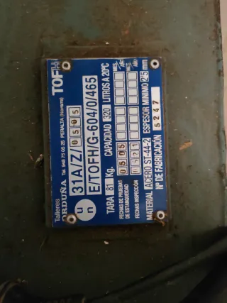 Depósito de gasoil móvil homologado