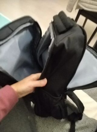 Mochila de cabina negra nueva aprobada para volar