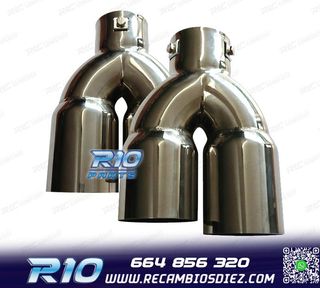 PACK 2 COLAS ESCAPE REDONDA DOBLE ACERO INOX