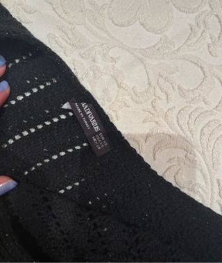 Top fiesta brillante negro talla única