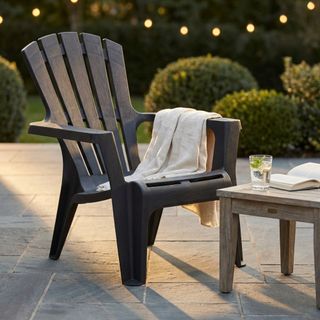 Poltrona Relax da Giardino Nera Con Braccioli