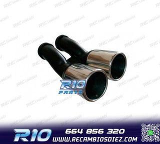 COLA ESCAPE DOBLE REDONDA ACERO INOX SEAT AUDI VOLKSWAGEN VW