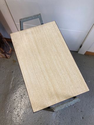 Mesita de noche vintage metal y madera