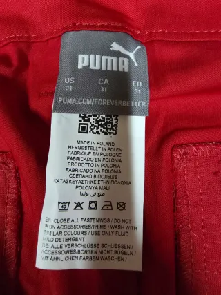 Pantaloni Puma Ferrari Uomo Rossi Nuovi