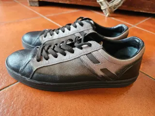 Hogan Rebel Scarpe Uomo Pelle Nero Grigio