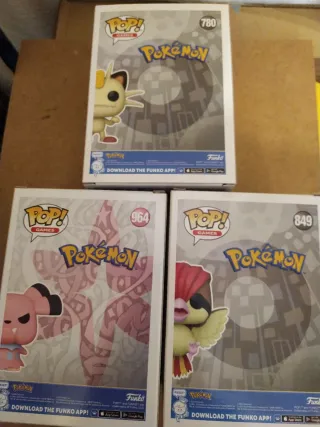 Funko Pop! Pokémon Meowth, Snubbull, Pidgeotto