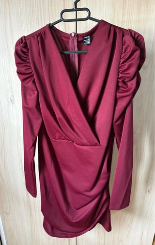 Vestido burdeos SHEIN manga larga talla S