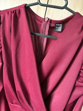 Vestido burdeos SHEIN manga larga talla S