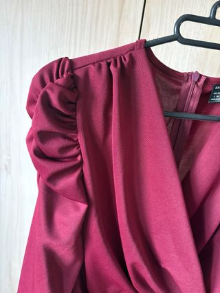 Vestido burdeos SHEIN manga larga talla S