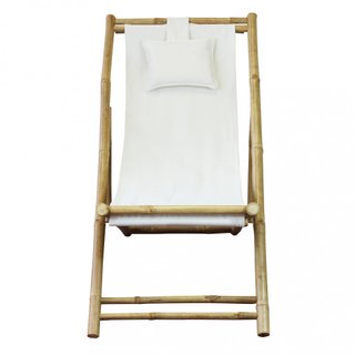 Sdraio Reclinabile Bamboo Orientale Bianca 117cm