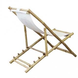 Sdraio Reclinabile Bamboo Orientale Bianca 117cm