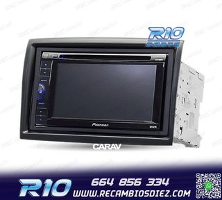 MARCO NEGRO RADIO 2-DIN PARA CITROEN JUMPER PEUGEOT BOXER FI