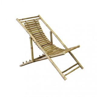 Sdraio Reclinabile Bamboo Orientale Grigia 117cm