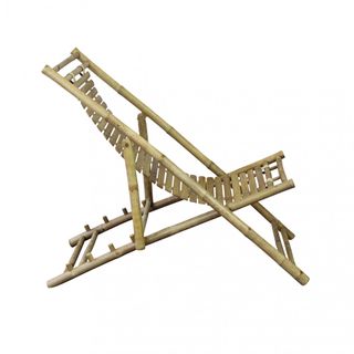 Sdraio Reclinabile Bamboo Orientale Grigia 117cm