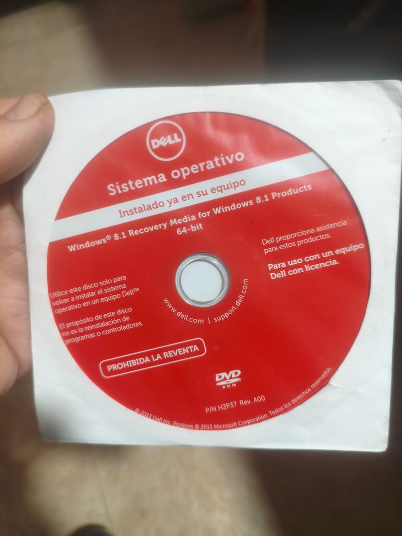 Lote 2 DVDs Dell: Win 7 Pro 32 y Win 8.1 afbeelding 5