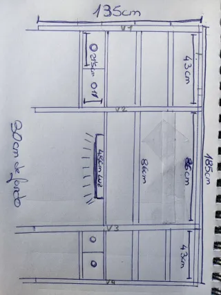 Estantería de madera para escritorio