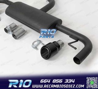 SILENCIOSO ESCAPE PARA VOLKSWAGEN VW GOLF 6 LOOK GTI NEGRO