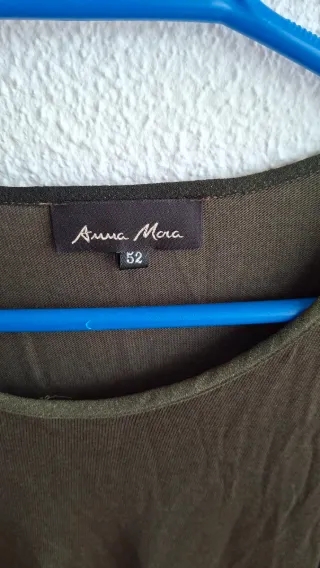 Conjunto falda y jersey verde y marrón