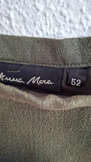 Conjunto falda y jersey verde y marrón