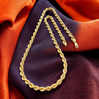 Cadena Oro 18K Cordón Salomónico 7.5mm Hombre