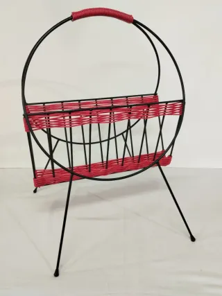 Portariviste anni '70 ferro e cordino in plastica