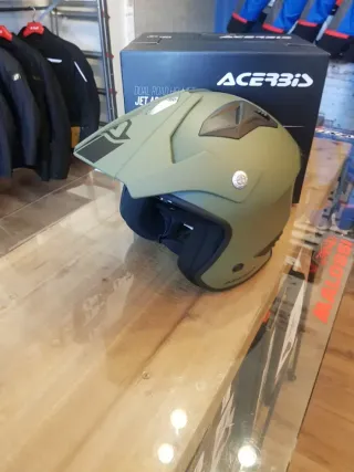 Casco Moto Acerbis Verde Mate