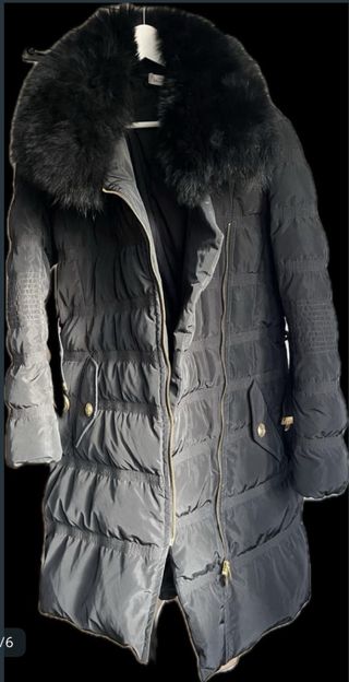 Abrigo Versace Negro Mujer