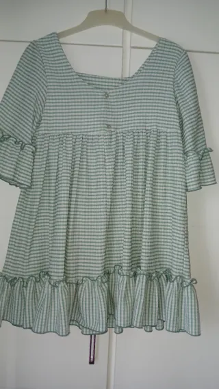Vestido niña cuadros vichy talla 12