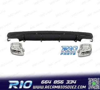 DIFUSOR MERCEDES CLA W117 16-18 LOOK CLA45 NEGRO BRILLO + CO