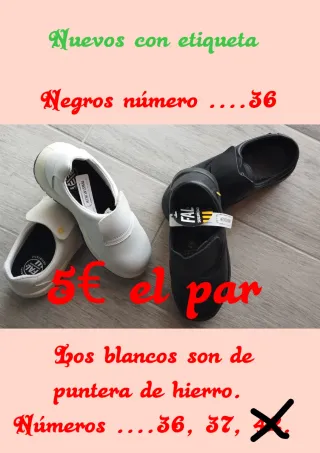 Zapatos de trabajo FAL negros y blancos